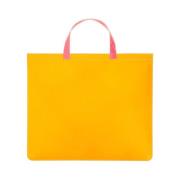 Fluo Leren Tote Tas Gemaakt in Spanje Comme des Garçons , Yellow , Uni...