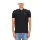 Logo Polo Shirt met Kraag Diesel , Black , Heren