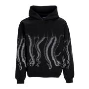 Zwarte hoodie met tentakelprint Octopus , Black , Heren