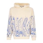 Botanische Hoodie Crème Heren Octopus , Beige , Heren