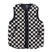 Omkeerbaar geruit vest Vans , Black , Dames