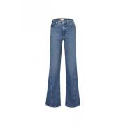 Hart Geborduurde Wide Leg Jeans Fabienne Chapot , Blue , Dames