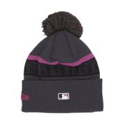 NY Mets Pom Pom Gebreide Muts New Era , Black , Heren