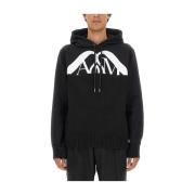 Logo Oversized Katoenen Sweatshirt Gemaakt in Italië Alexander McQueen...