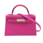 Pre-owned Leather shoulder-bags Hermès Vintage , Pink , Dames