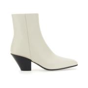 Cuban Heel Leren Laars Roberto Festa , White , Dames