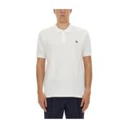 Zebra Patch Polo Shirt Regular Fit PS By Paul Smith , White , Heren