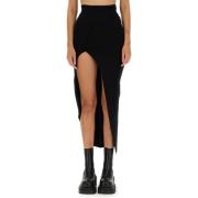 Elastische taille Theresa rok Rick Owens , Black , Dames