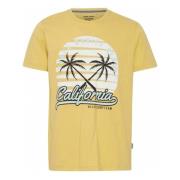 T-shirt Blend , Yellow , Heren