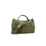 Groene leren schoudertas Fw24 Avenue 67 , Green , Dames