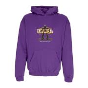 Paarse Jive Hoodie Sweatshirt met Kangaroo Zak Usual , Purple , Heren