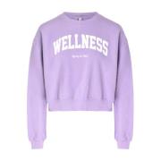 Ivy Cropped Crewneck voor Wellness Sporty & Rich , Purple , Dames