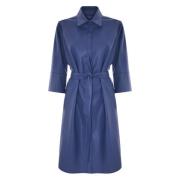 Elegante Midi Jurk met Riem Kocca , Blue , Dames