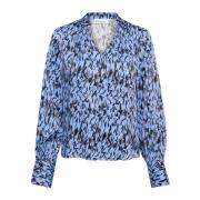 Blauwe Pofmouw Blouse Nikole Della Karen by Simonsen , Blue , Dames