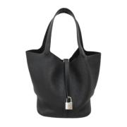 Pre-owned Leather shoulder-bags Hermès Vintage , Black , Dames