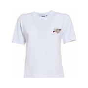 Witte T-shirts en Polos Msgm , White , Dames