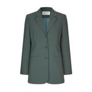 Groene Slim Fit Blazer Gale Modström , Green , Dames