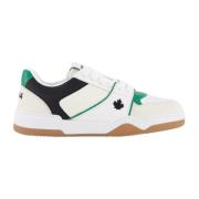 Heren Spike Sneakers Wit/Groen Dsquared2 , Multicolor , Heren