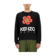 Bloemen Boke Sweatshirt Kenzo , Black , Heren