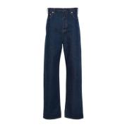 Blauwe Gewassen Denim Jeans Gucci , Blue , Heren