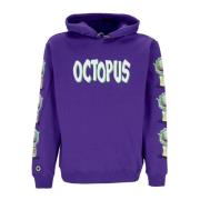 Paarse Herenhoodie met Feed Me Print Octopus , Purple , Heren