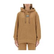 Logo Plaque Wollen Blend Oversize Sweatshirt Dolce & Gabbana , Beige ,...