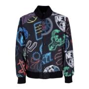 NBA All Over Print Bomber Jacket New Era , Multicolor , Heren