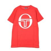 Rood Logo Dames T-shirt Sergio Tacchini , Red , Dames