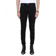 Knoopsluiting Biker Jeans Alexander McQueen , Black , Heren