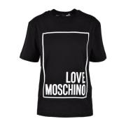 Roze T-Shirt uit de Love Moschino Collectie Love Moschino , Black , Da...