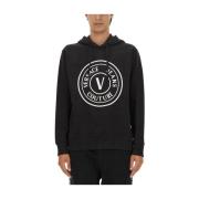 Logo Sweatshirt Regular Fit 100% Katoen Versace Jeans Couture , Black ...