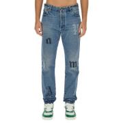 Klassieke Five-Pocket Jeans Palm Angels , Blue , Heren