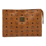 Pre-owned Leather clutches MCM Pre-owned , Brown , Dames