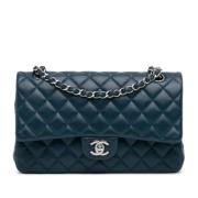 Pre-owned Leather chanel-bags Chanel Vintage , Blue , Dames