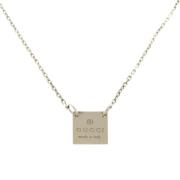 Pre-owned Silver necklaces Gucci Vintage , Gray , Dames