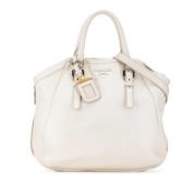 Pre-owned Leather prada-bags Prada Vintage , White , Dames