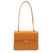 Pre-owned Fabric shoulder-bags Chanel Vintage , Orange , Dames