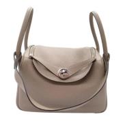 Pre-owned Leather shoulder-bags Hermès Vintage , Gray , Dames