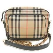 Pre-owned Canvas shoulder-bags Burberry Vintage , Beige , Dames