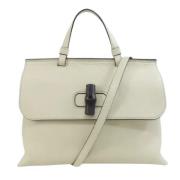 Pre-owned Leather gucci-bags Gucci Vintage , White , Dames