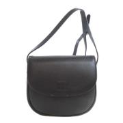 Pre-owned Leather shoulder-bags Burberry Vintage , Black , Dames