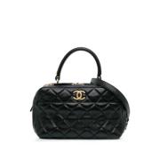 Pre-owned Leather chanel-bags Chanel Vintage , Black , Dames