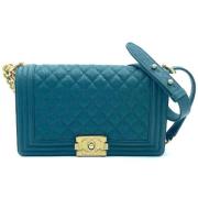 Pre-owned Fabric shoulder-bags Chanel Vintage , Green , Dames