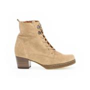 Beige fluwelen veterschoenen Gabor , Beige , Dames