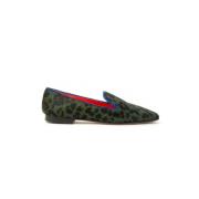 Leren Mocassin met Suède Detail Prosperine , Green , Dames