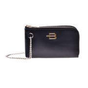 Black calfskin wallet Baldinini , Black , Dames