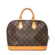 Pre-owned Coated canvas handbags Louis Vuitton Vintage , Brown , Dames