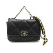 Pre-owned Leather shoulder-bags Chanel Vintage , Black , Dames