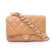 Pre-owned Leather shoulder-bags Chanel Vintage , Brown , Dames