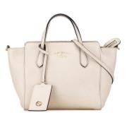 Pre-owned Leather totes Gucci Vintage , White , Dames